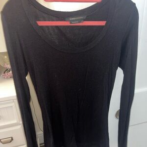BCBG black long sleeve soft tee